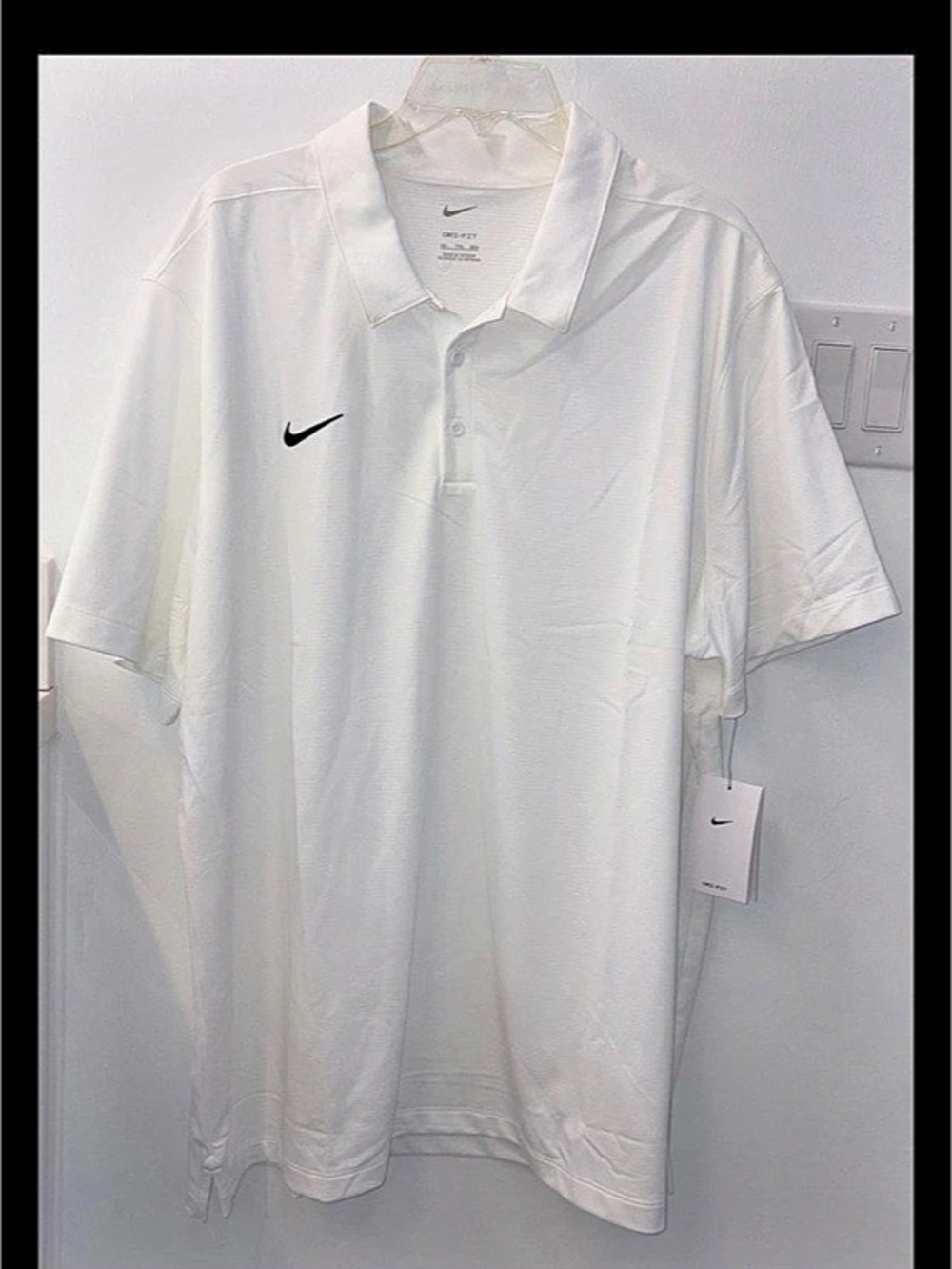 Men’s Nike Dri-fit Polo shirt White NWT Size 2XL